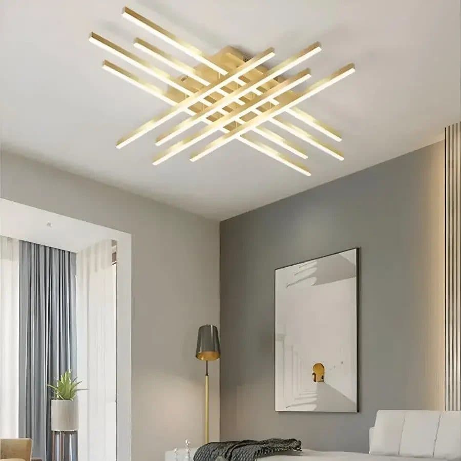 Lustra LED Liniara 160W 8 Elemente cu telecomanda, Flippy — imagine 2