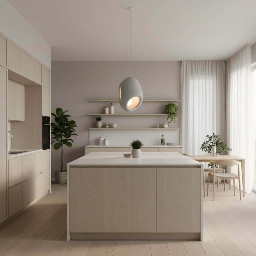 Lustra Suspendata Moderna Gri Metal si Spuma 37 cm, Soclu E27, Inaltime Reglabila — imagine 7
