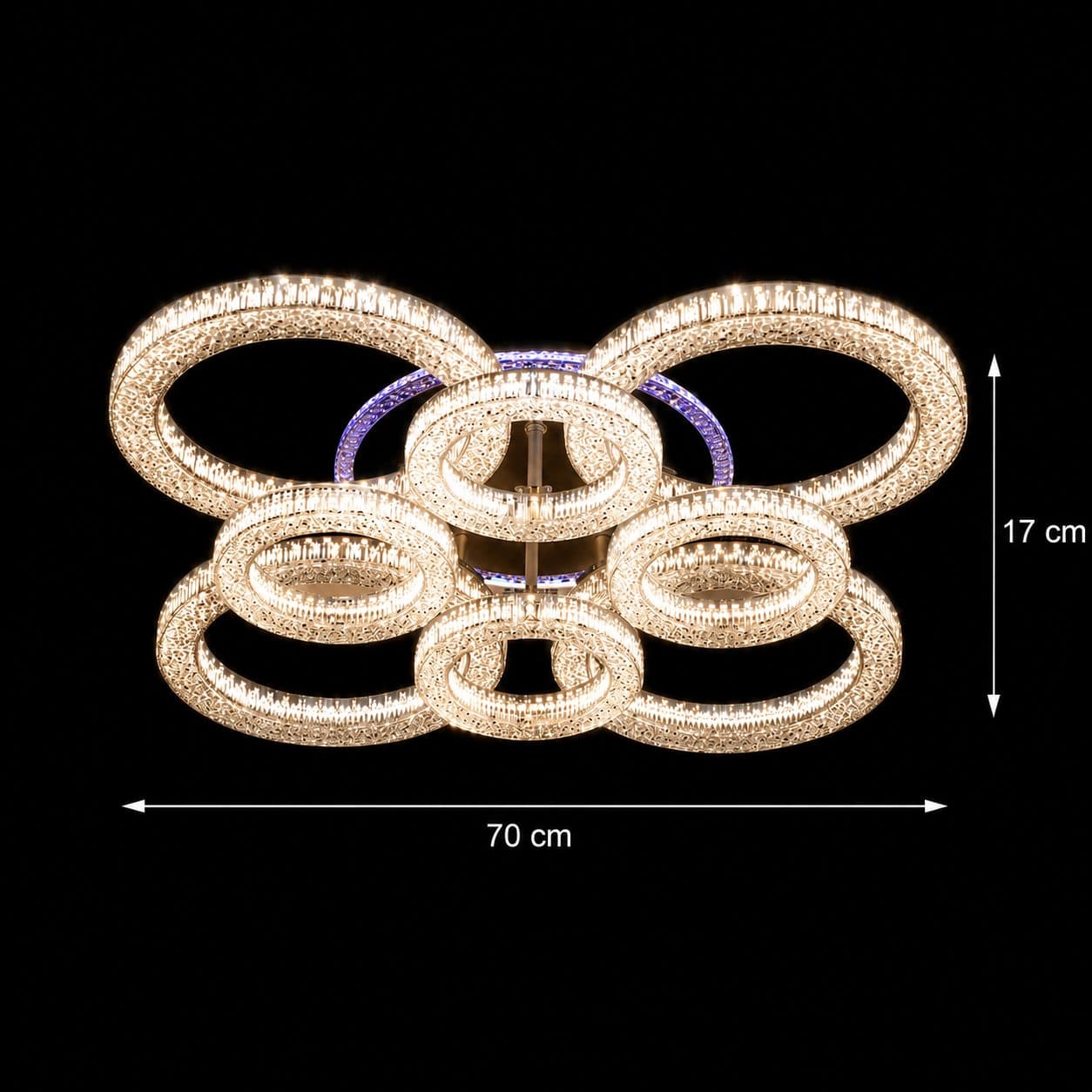 Lustra LED Flippy RONDA Regalis 141W 8 Cercuri — imagine 6