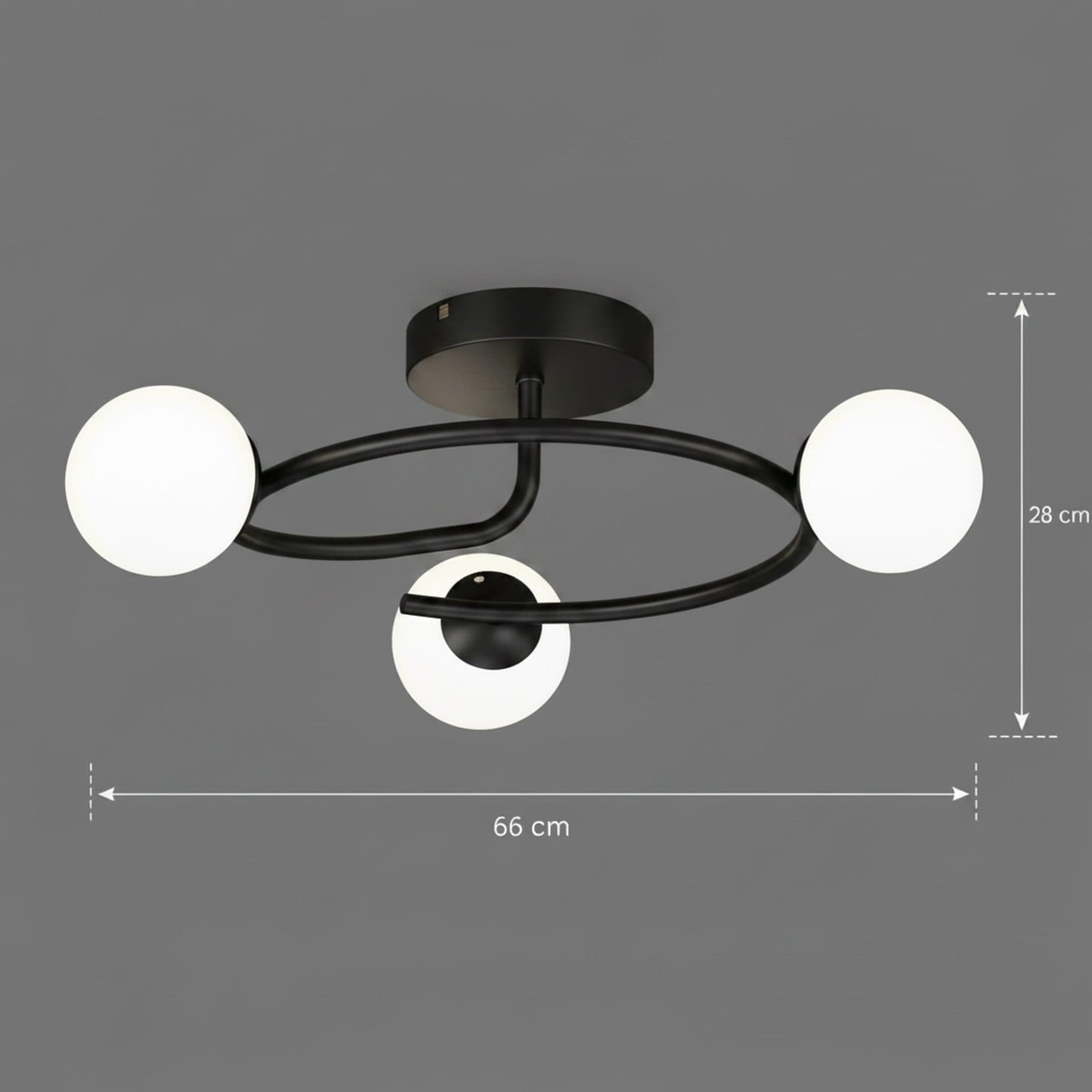 Lustra Flippy ORBIT Cristal 3x E27 Negru — imagine 4