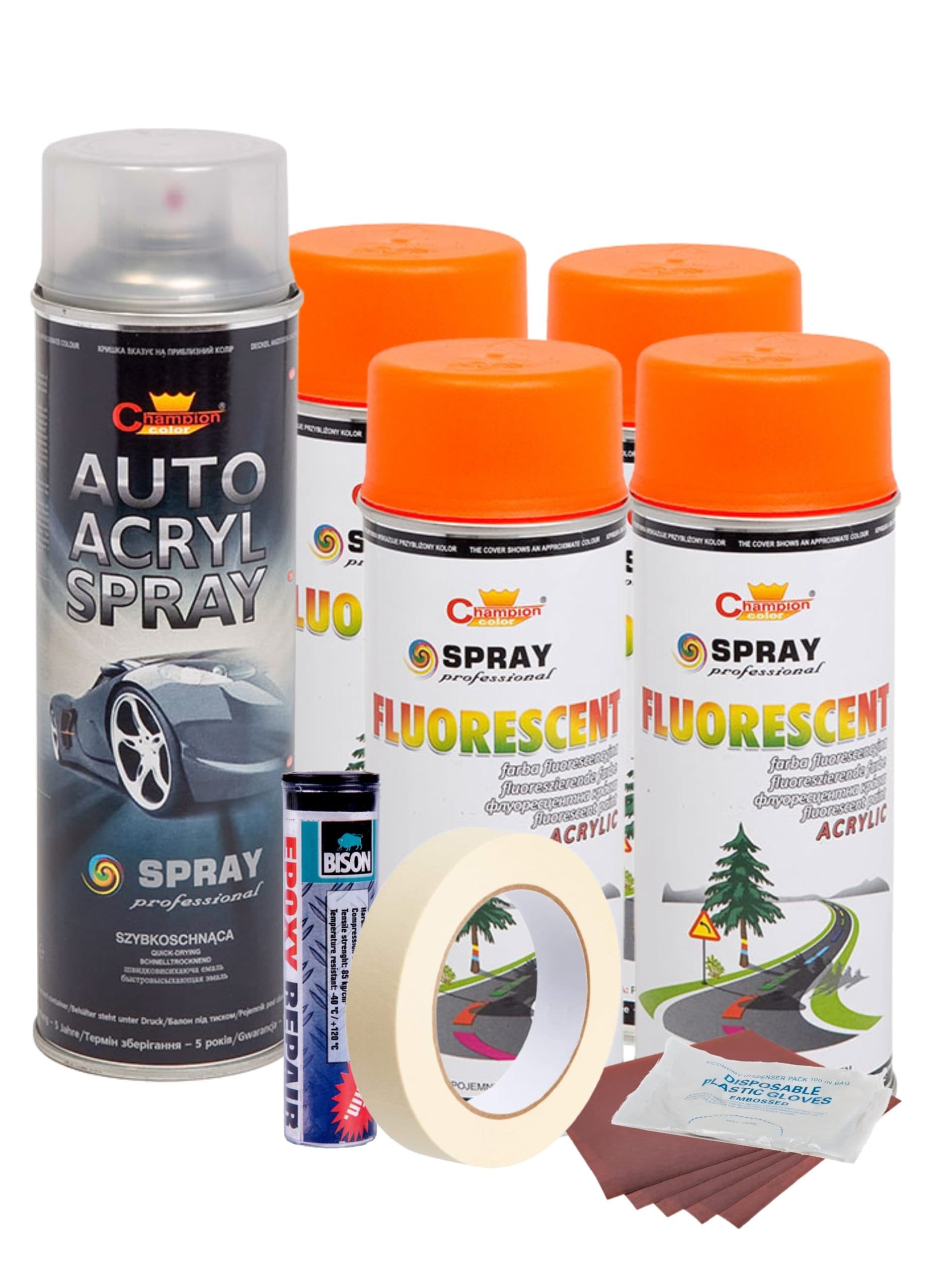 Kit reparatie jante Orange Fluorescent V4 — imagine 1