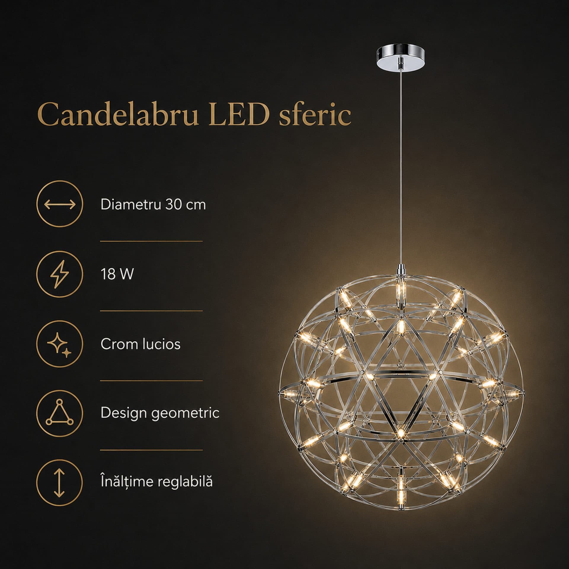 Candelabru LED Modern WELD Petito — imagine 8