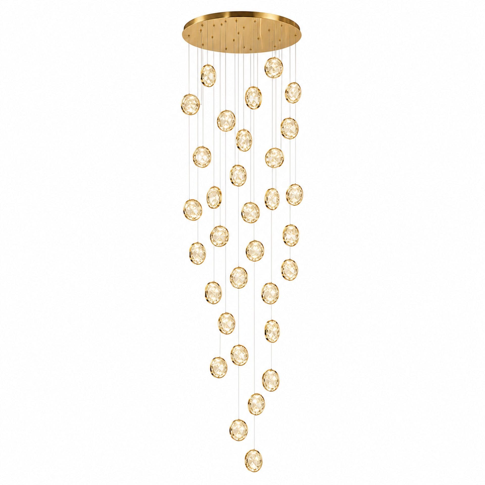 Candelabru Flippy Cristal LED Suspendat 90W 60cm — imagine 9
