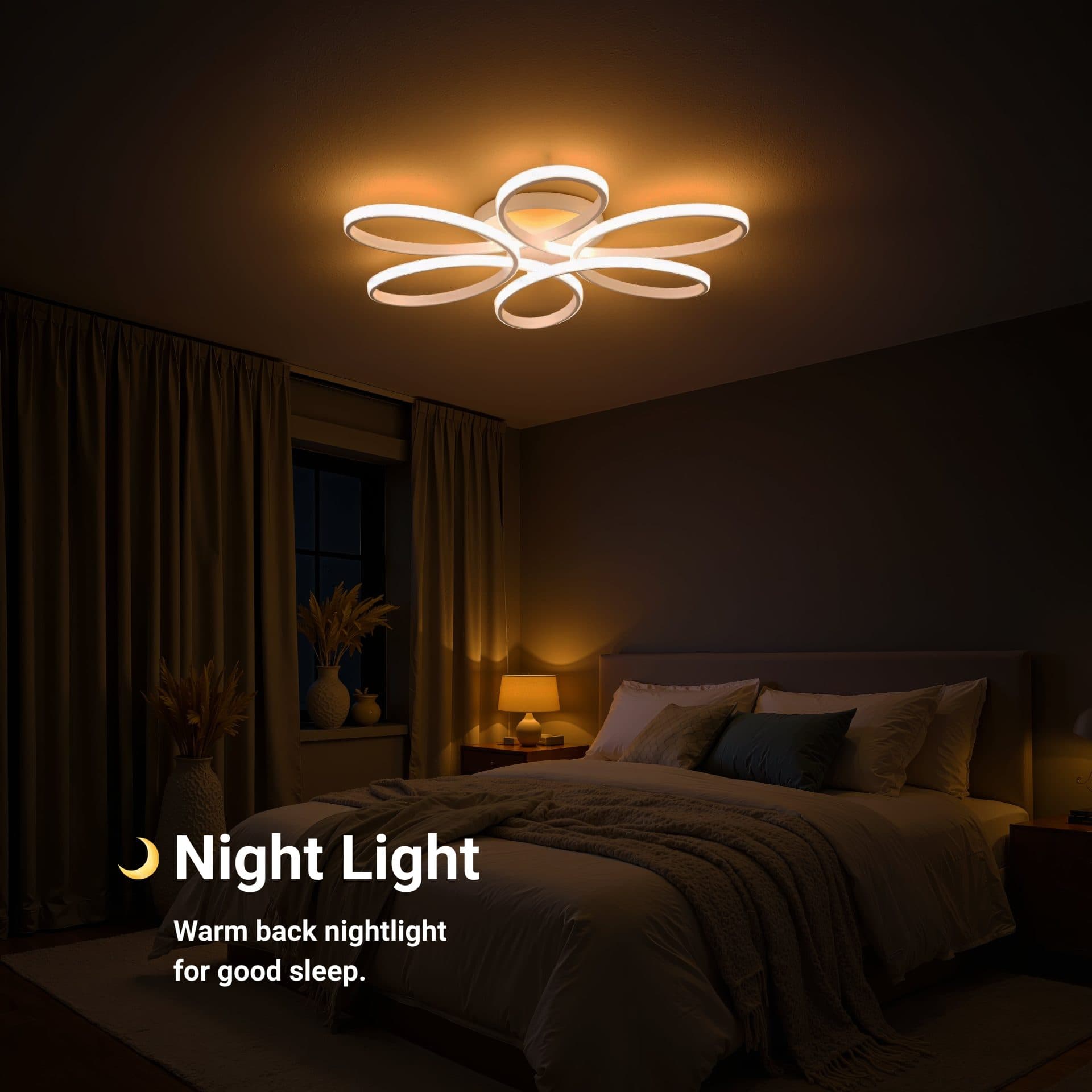 Plafoniera LED Flippy Design Floral 63W Alb — imagine 12