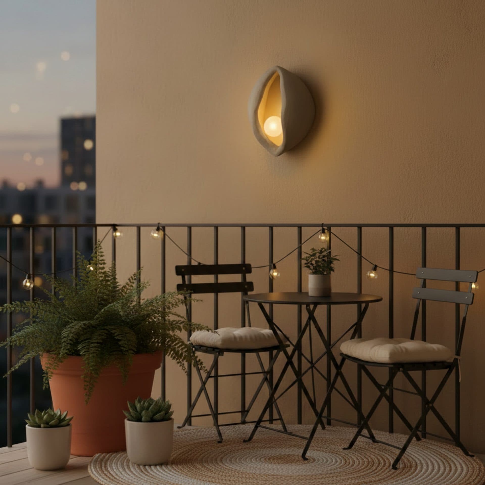 Aplica LED Decorativa Flippy CONCHA Gri 30x35cm Soclu E27 — imagine 2