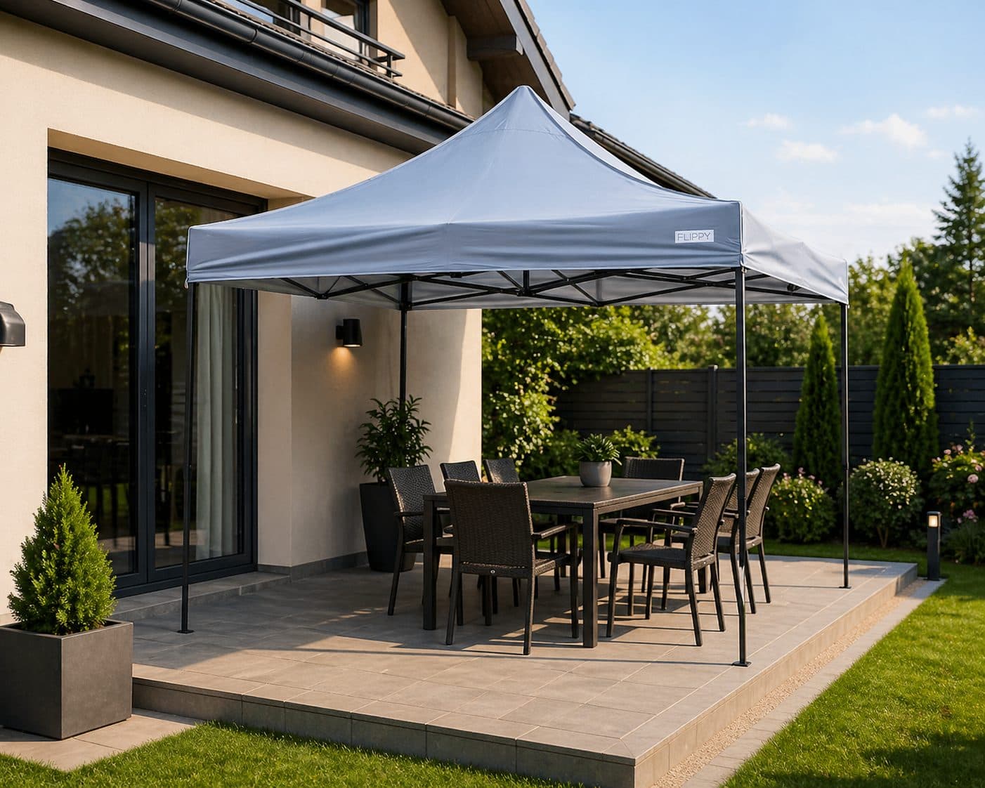 Pavilion pliabil Flippy 3x3m gri — imagine 6