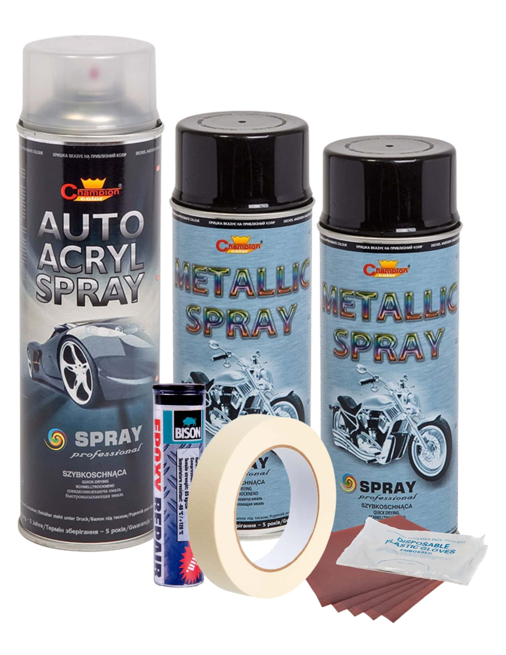 Kit reparatie si vopsire jante AVEX.ro Negru Metalizat — imagine 1