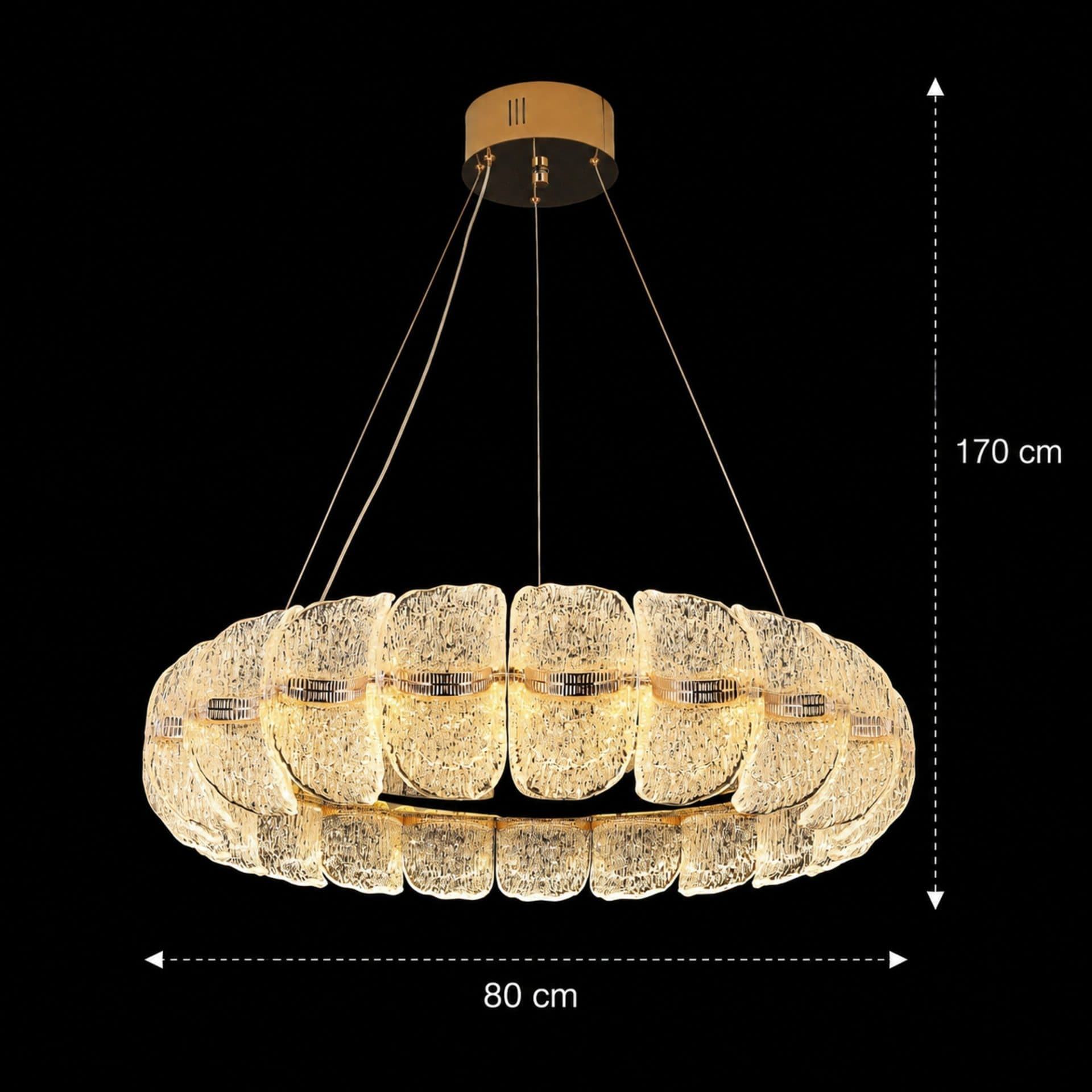 Lustra cristal Flippy MAYON Supremo, 80x80cm, 210W — imagine 8
