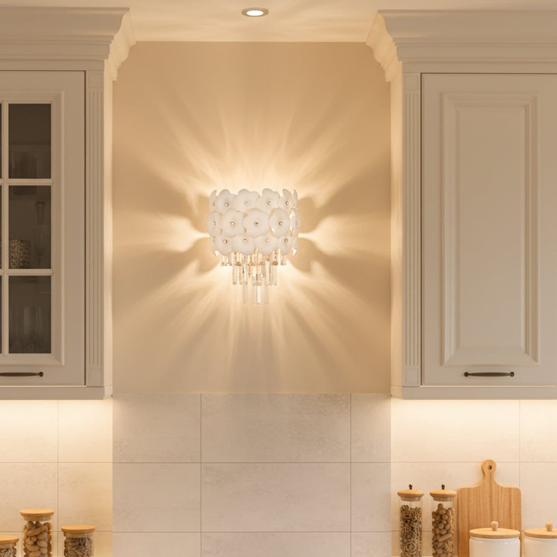 Aplica Candelabru Cristal PETAL 3x E14 Auriu Flippy — imagine 3