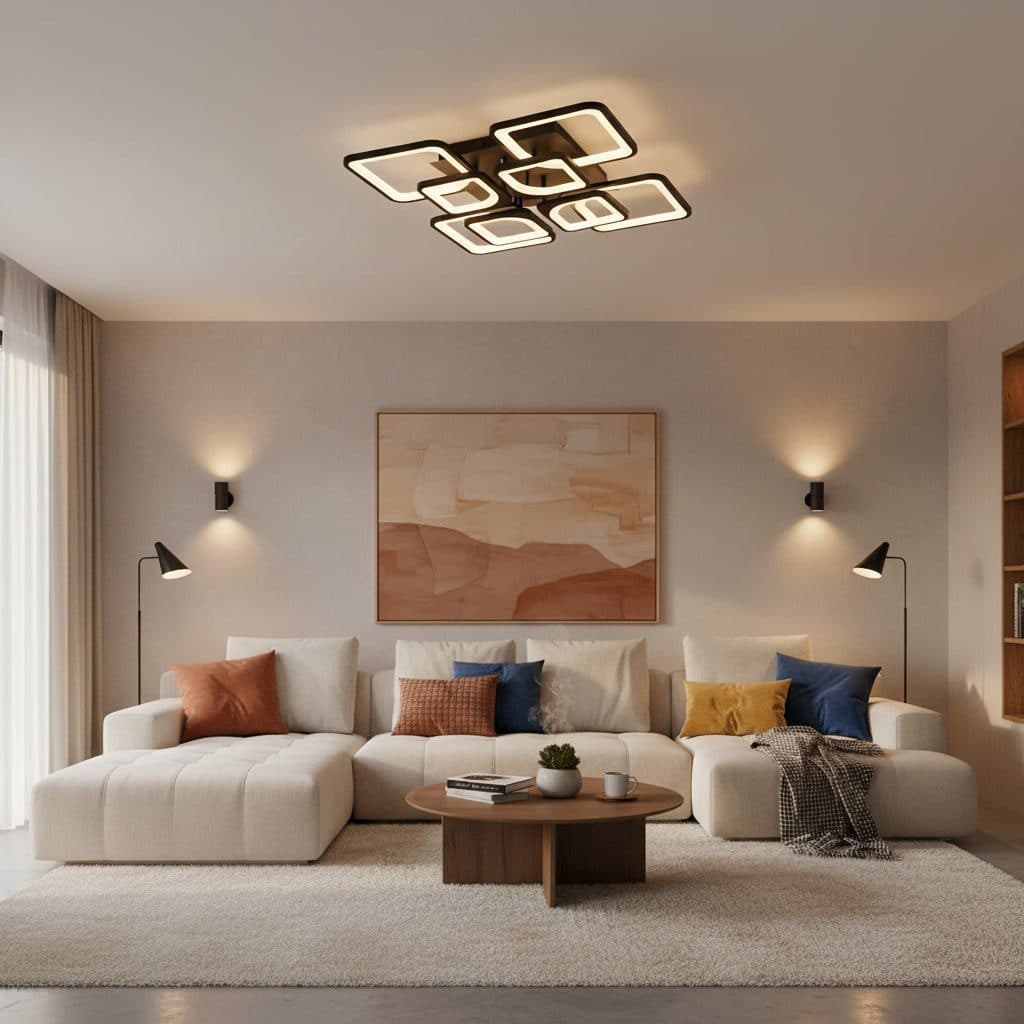 Plafoniera LED ZOE Flippy 8 Patrate 138W — imagine 9