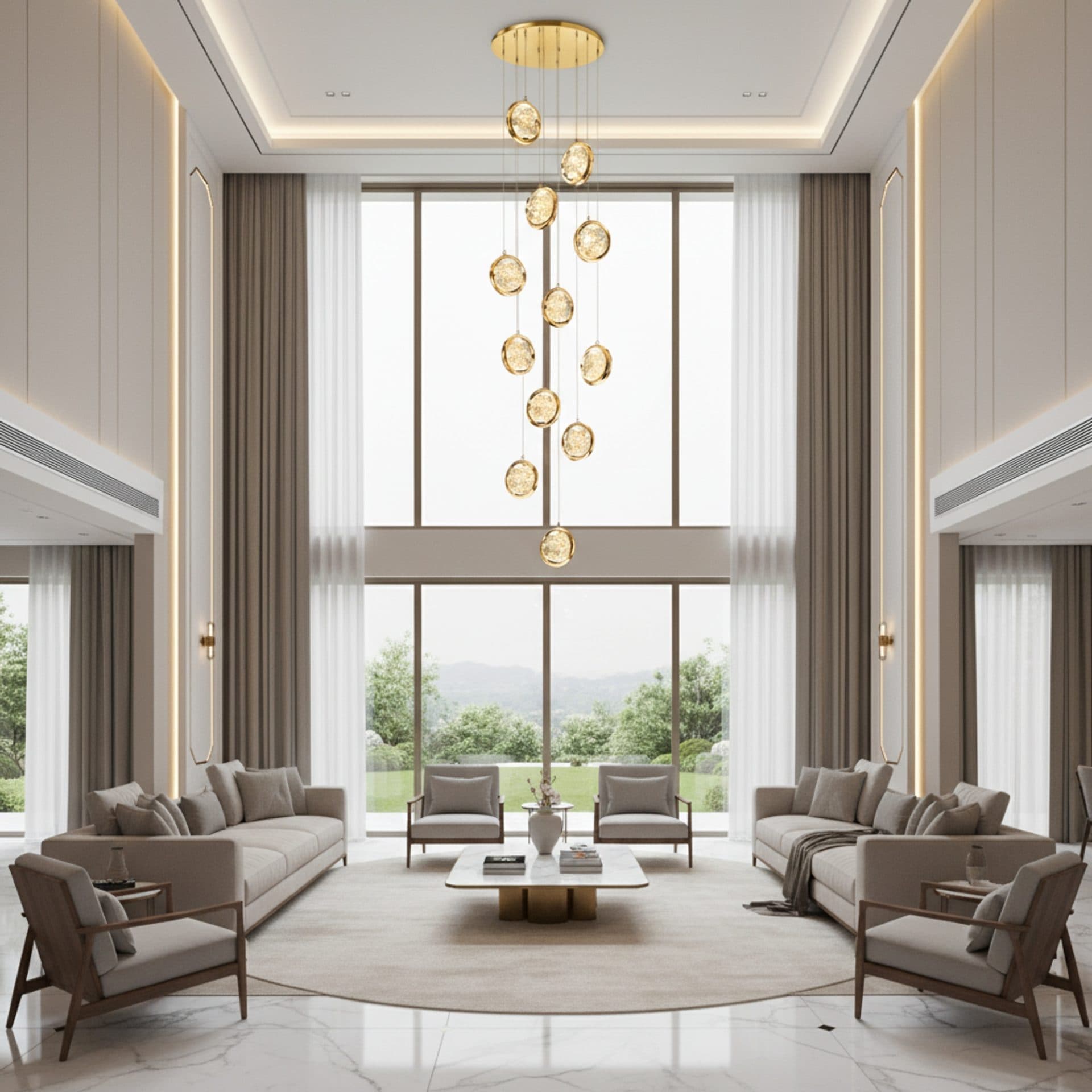 Candelabru Flippy Cristal LED Suspendat 36W 40cm — imagine 7