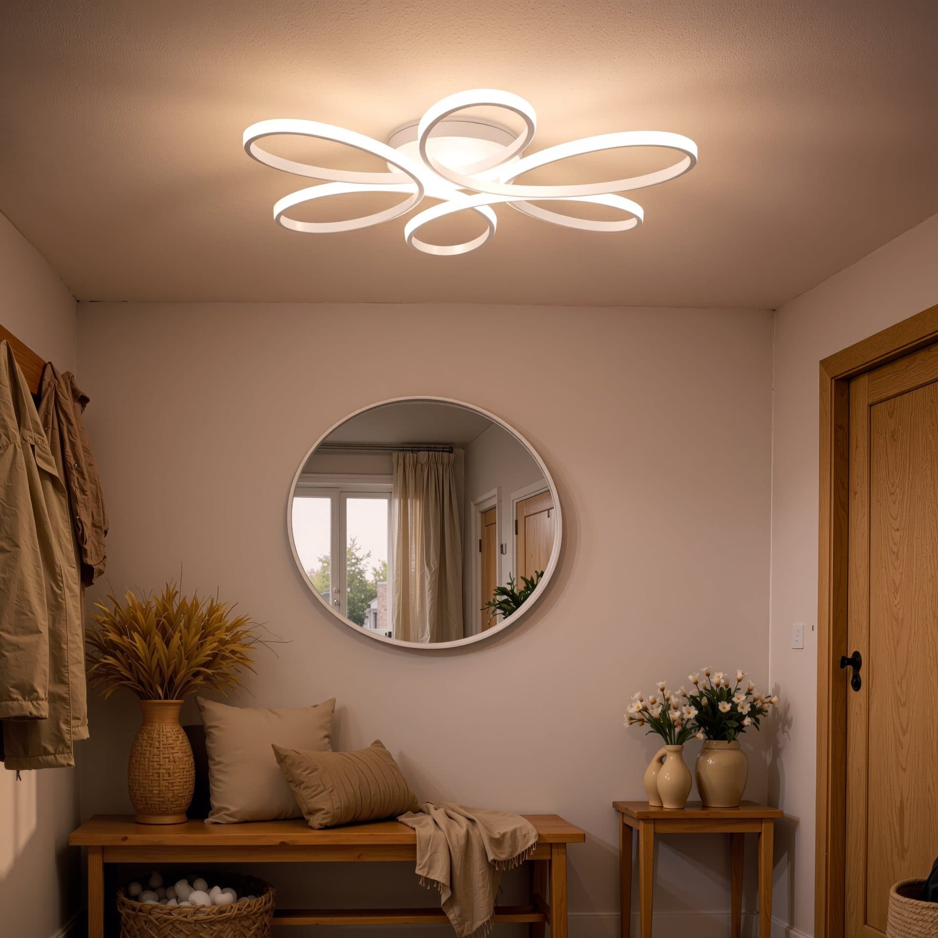 Plafoniera LED Flippy Design Floral 63W Alb — imagine 13