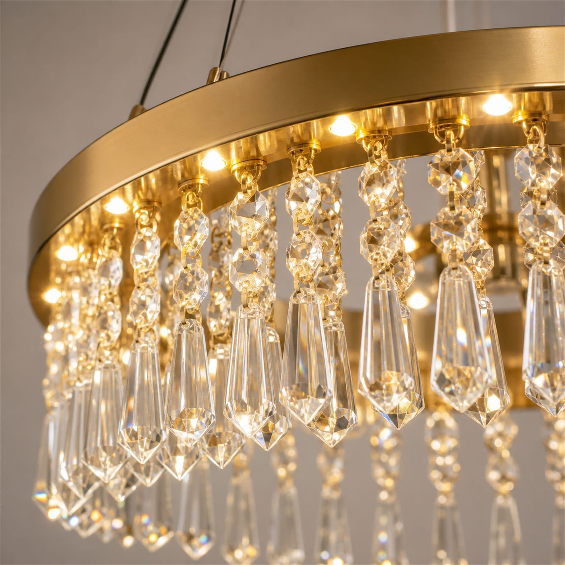 Candelabru Flippy Cristal LED cu Telecomanda, Suspendat, 36W, Diametru 40cm — imagine 2