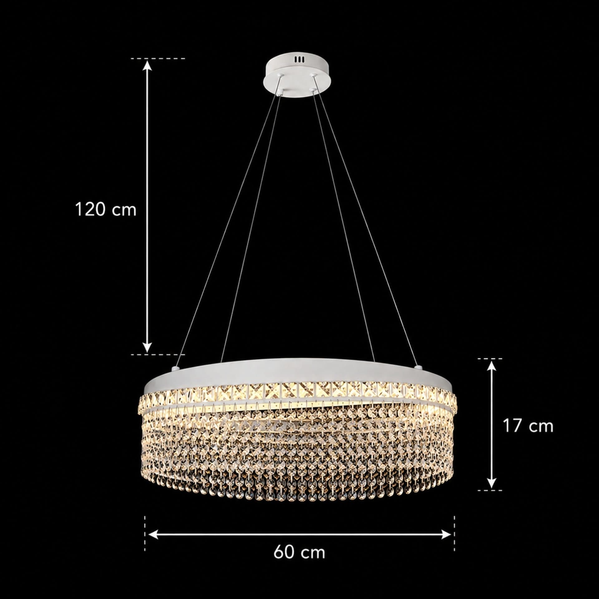 Candelabru Flippy Cristal VOLNA Magno 124W D60cm — imagine 4