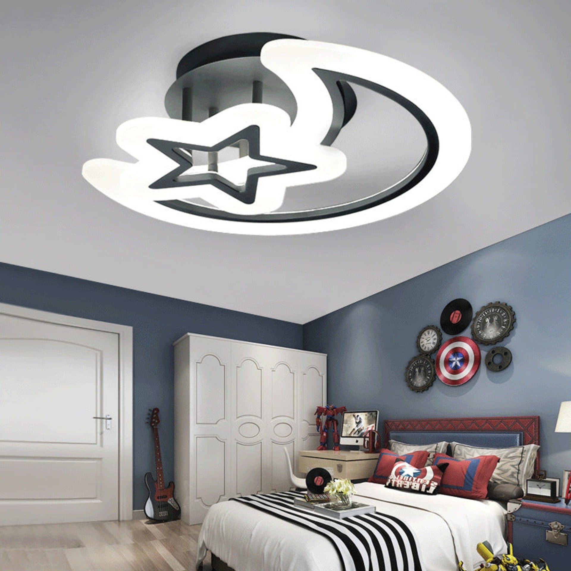 Lustra LED Flippy 59W 2 Elementete Telecomanda Negru — imagine 2