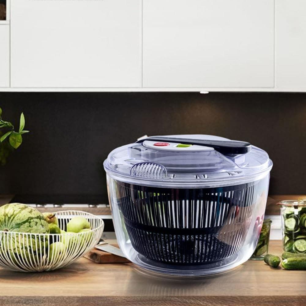 Uscator manual salata si verdeturi Flippy, plastic, 5L, negru — imagine 8