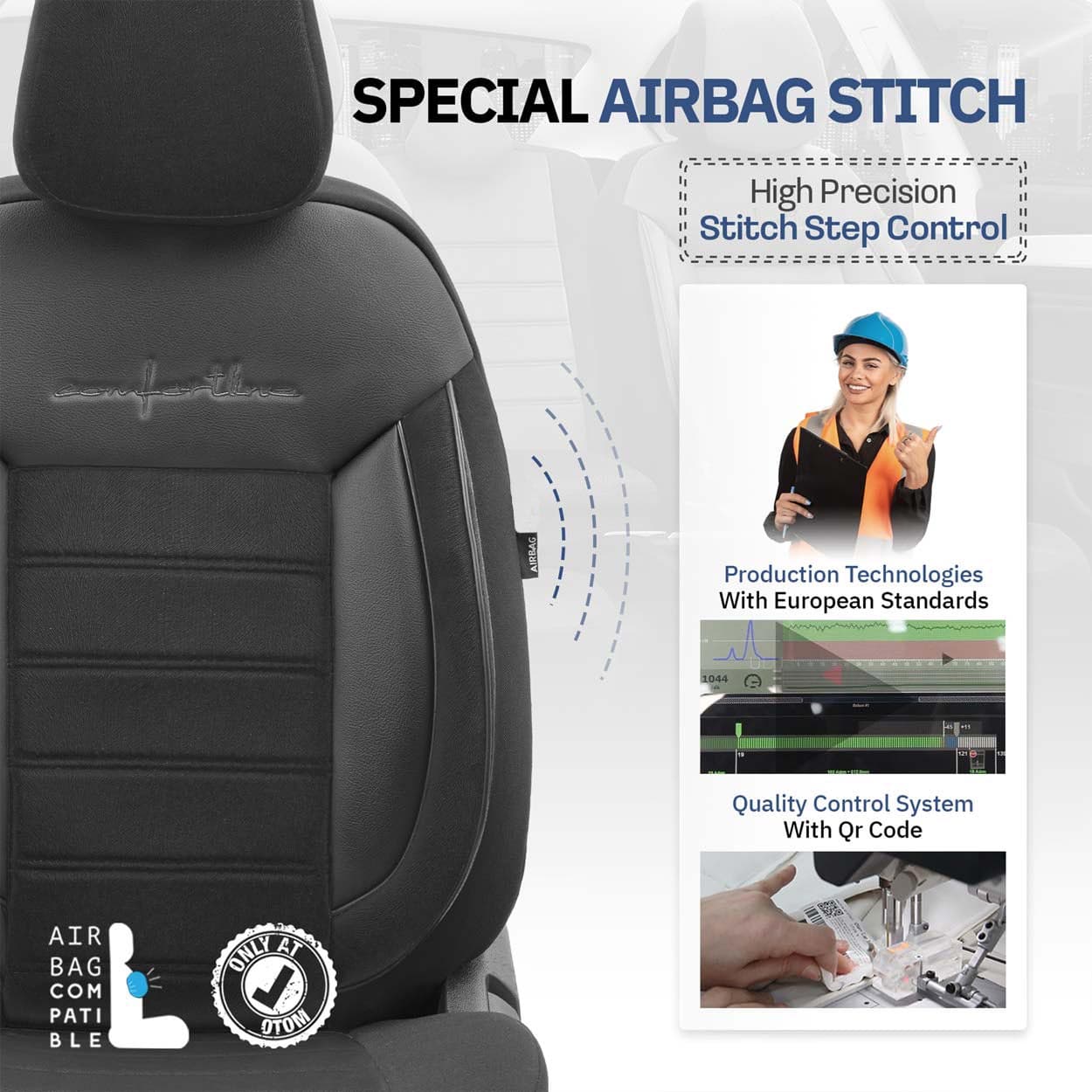Set huse scaun auto OTOM PREMIUM Universale nefractionate COMFORTLINE 209 — imagine 5