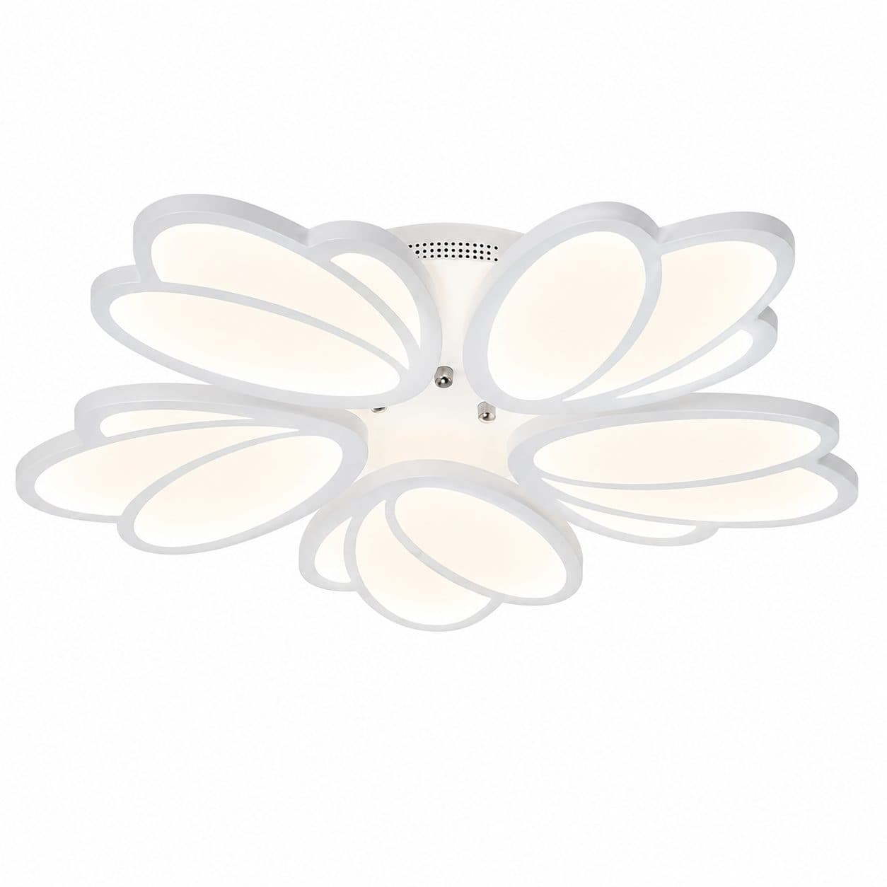 Lustra LED TULIP Flippy 81W cu telecomanda, 5 petale, alb — imagine 1