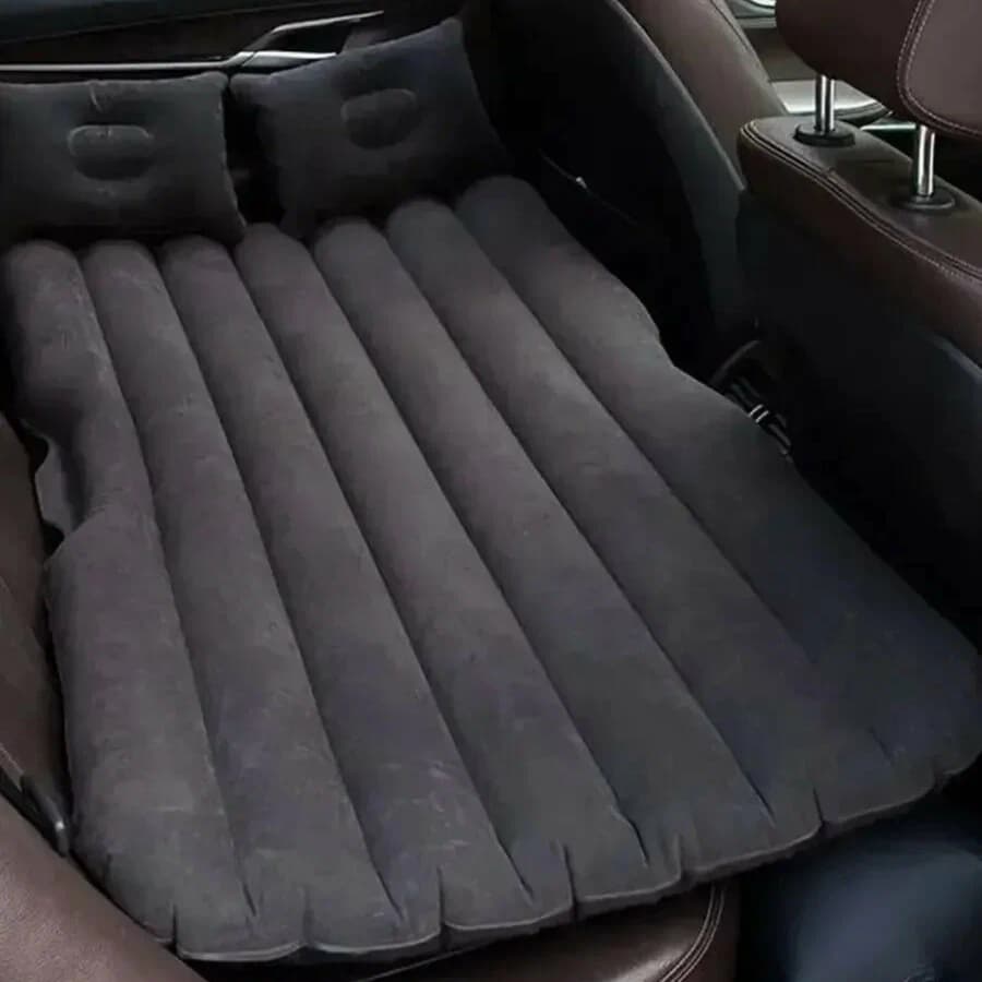 Saltea gonflabila auto pentru bancheta spate cu pompa electrica, 138 x 85cm, Neagra — imagine 4