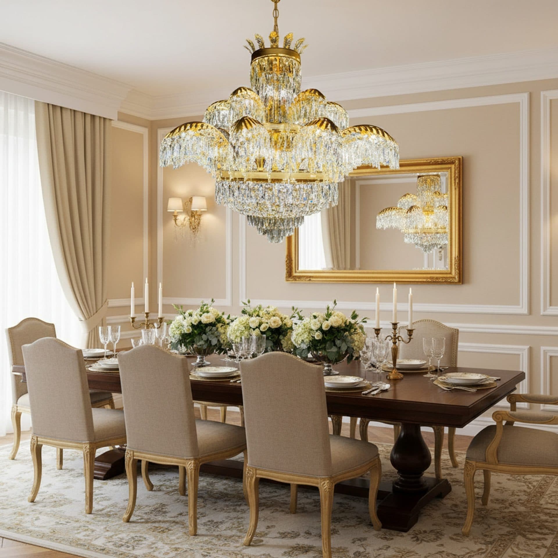 Candelabru Cristal Flippy PALACE Supremo 29xG9 Auriu Lucios — imagine 3