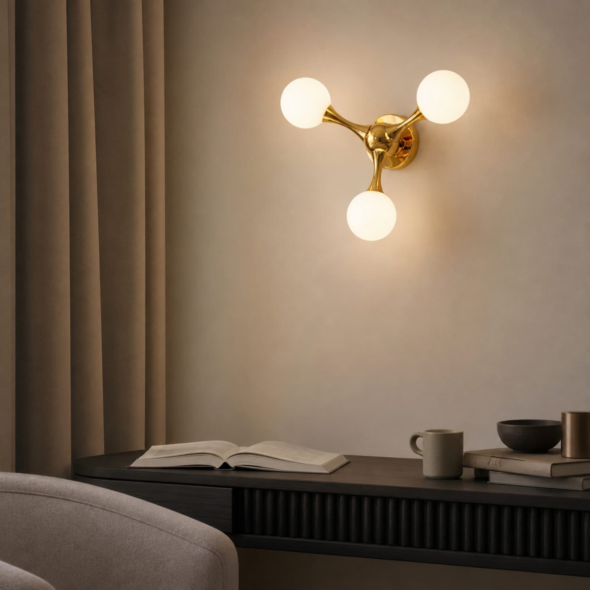 Aplica de perete Flippy LED Decorativa ELEKTRA 3xG9 Auriu — imagine 7