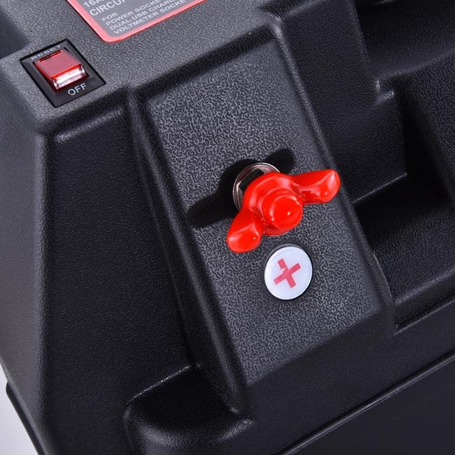 Cutie ermetica SMART pentru baterie auto cu voltmetru — imagine 9