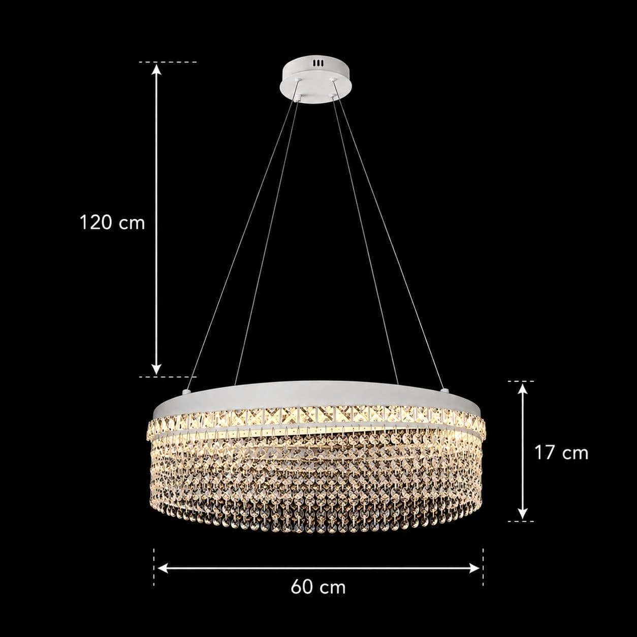 Candelabru Flippy Cristal VOLNA Magno 124W D60cm — imagine 8