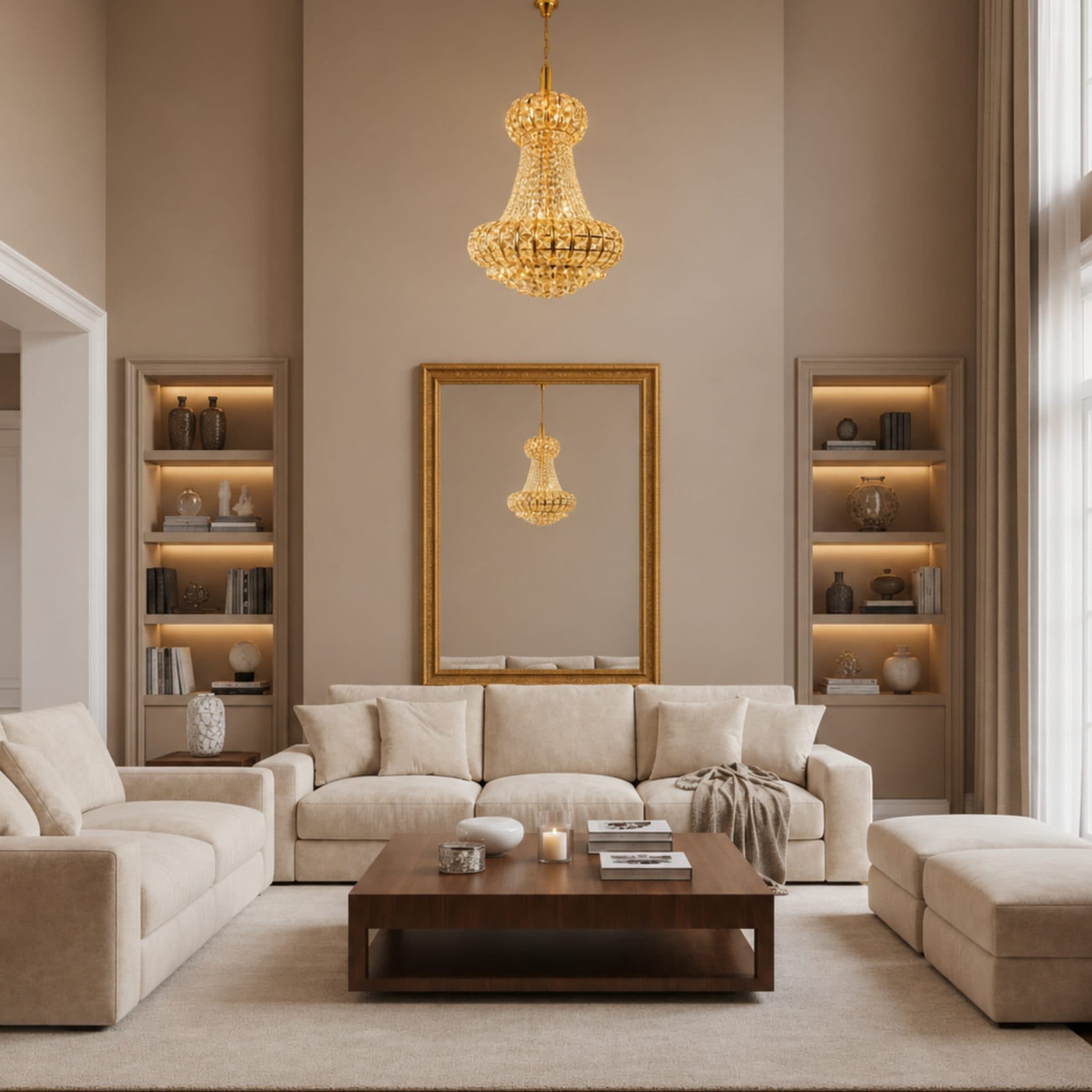 Candelabru Flippy Cristal CASTRUM Magno 11x E14 D60 cm Auriu Inaltime Reglabila — imagine 5