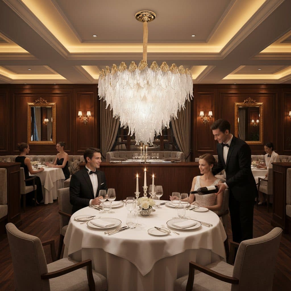Candelabru Cristal MURANO Eleganza 9xE14 D50 cm Auriu Inaltime Reglabila Flippy — imagine 7