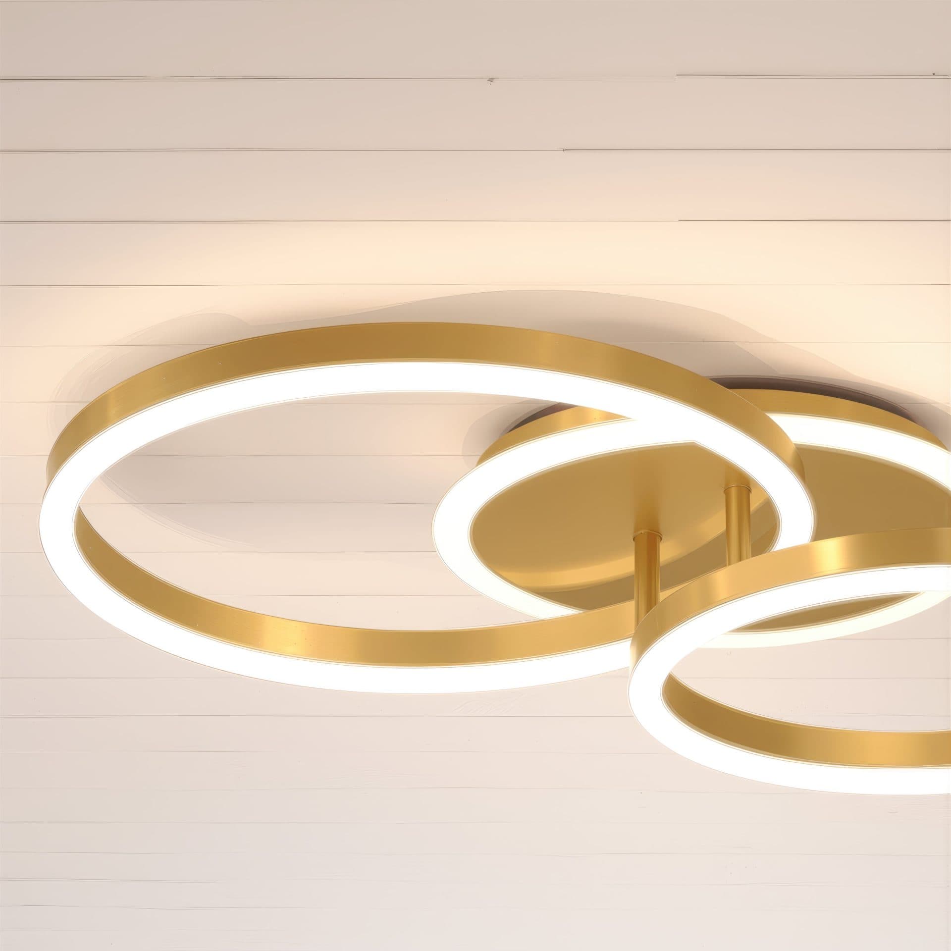 Lustra LED Flippy 66W, telecomanda, lumina Rece/Calda/Neutra, Auriu Lucios — imagine 12
