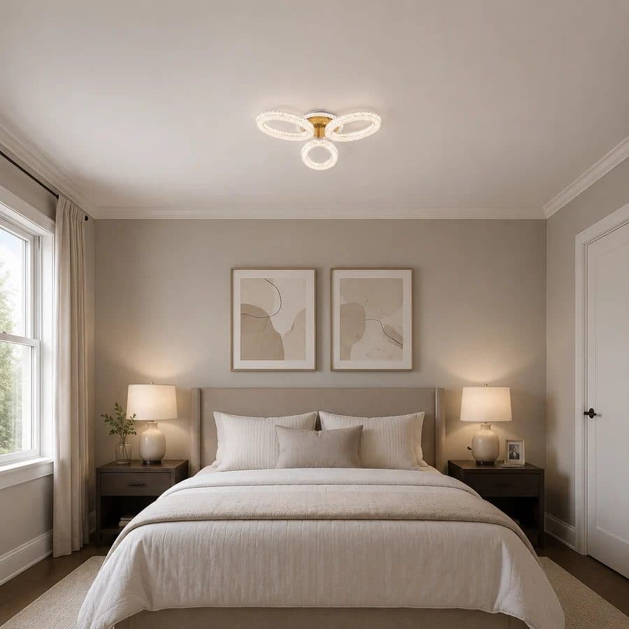 Lustra LED Flippy 39W Dimabila Telecomanda Auriu — imagine 2