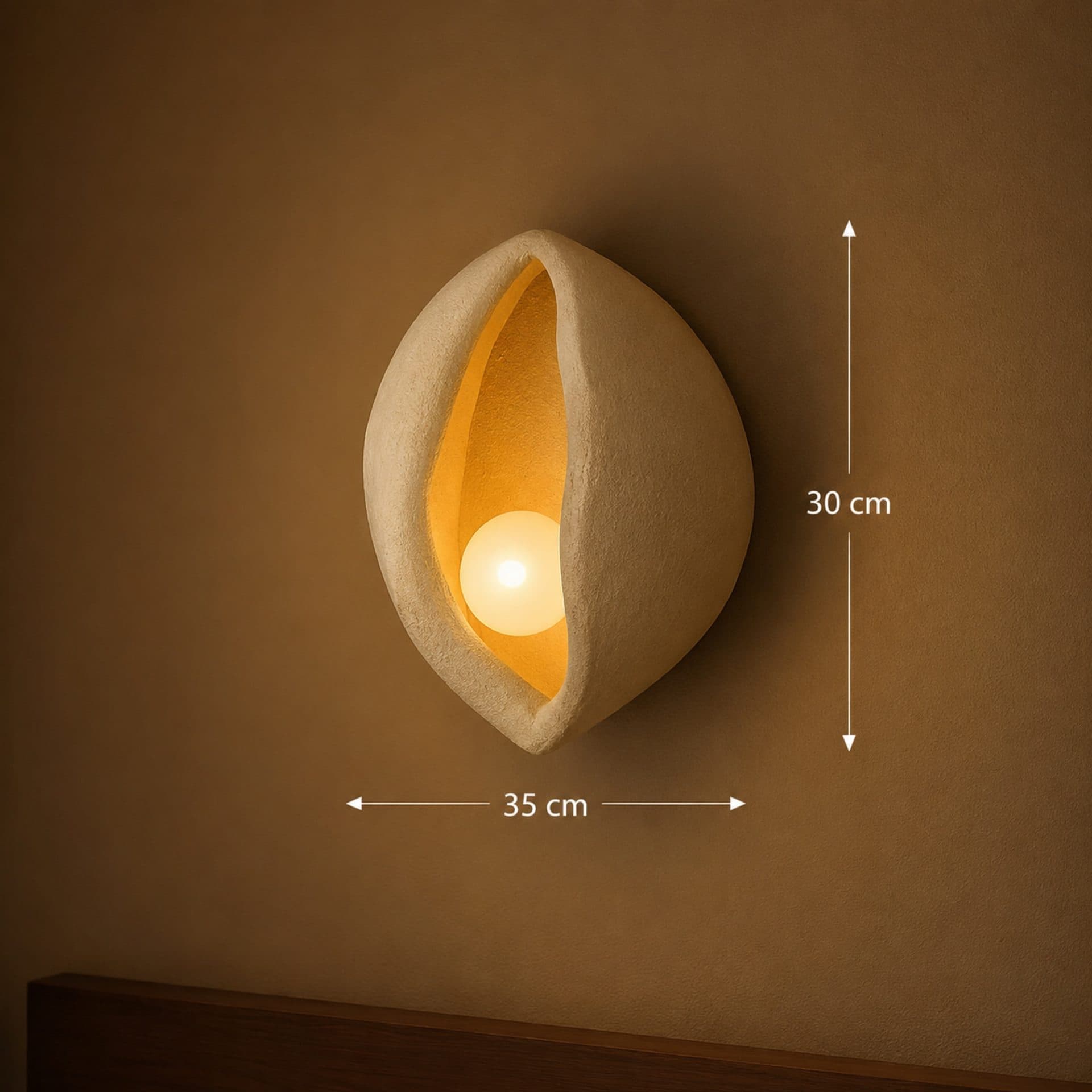 Aplica LED Decorativa Flippy CONCHA 30x35cm Alb — imagine 4