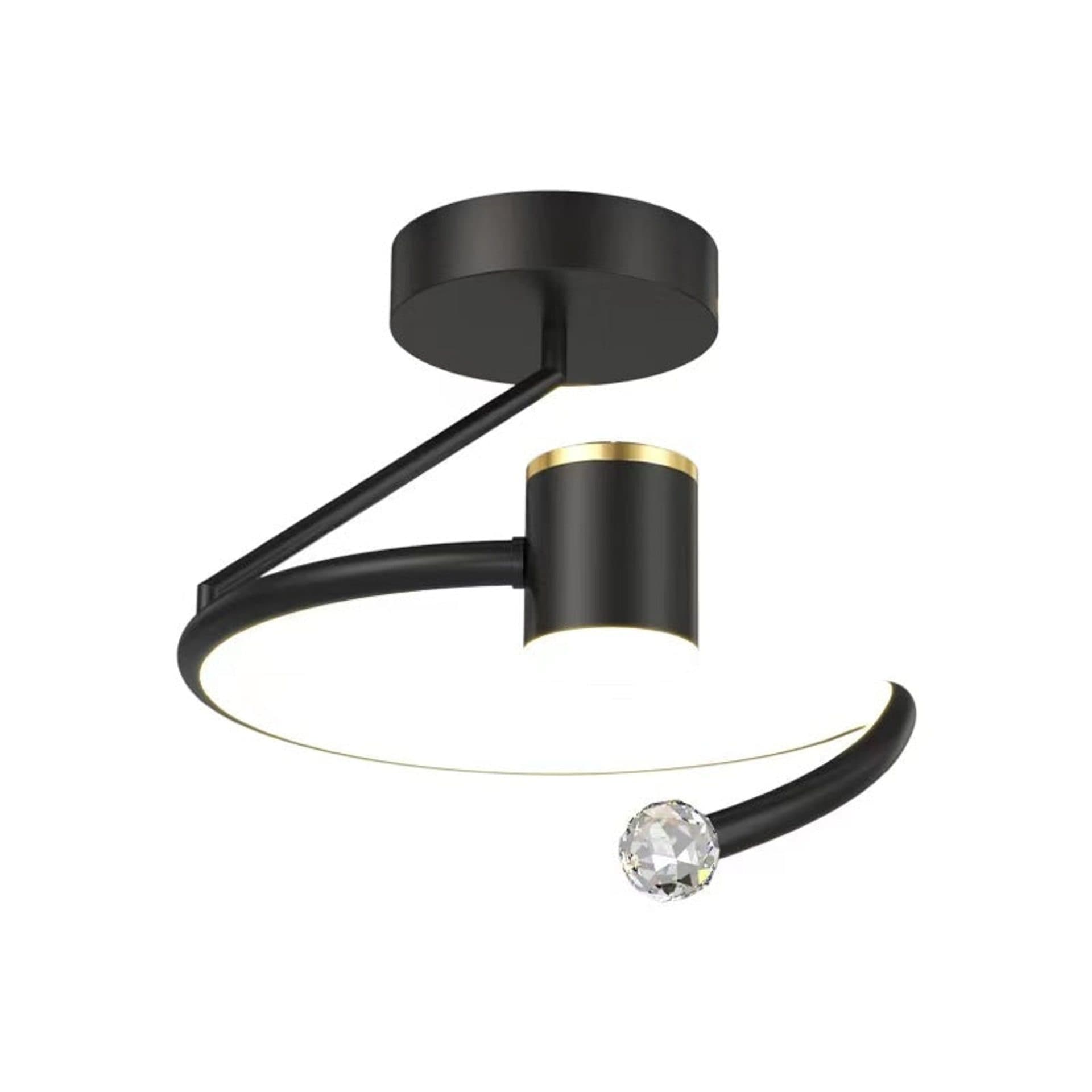 Lustra LED Flippy 34W Diametru 24cm Negru — imagine 2