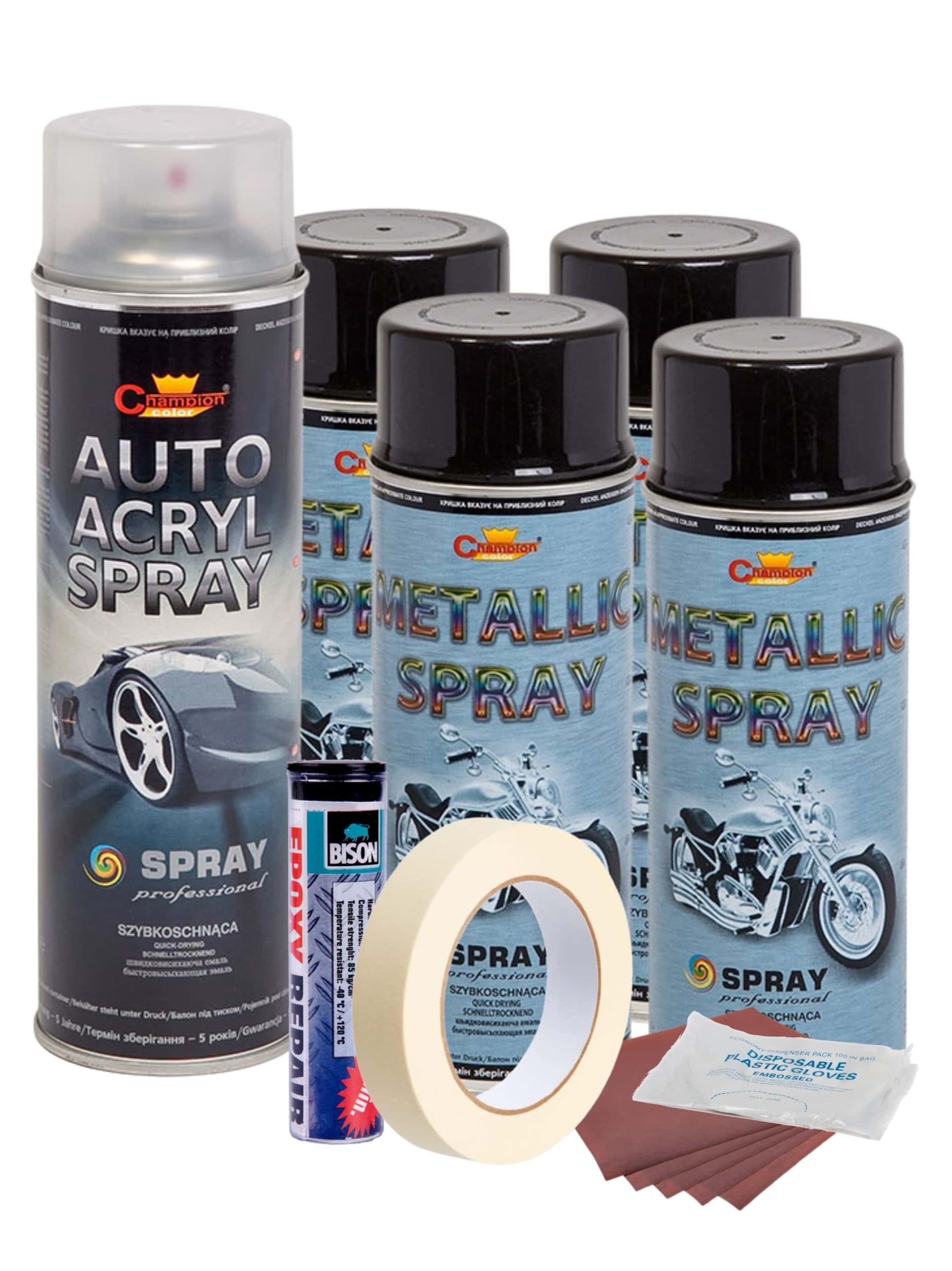 Kit reparatie si vopsire jante AVEX.ro Negru Metalizat — imagine 1