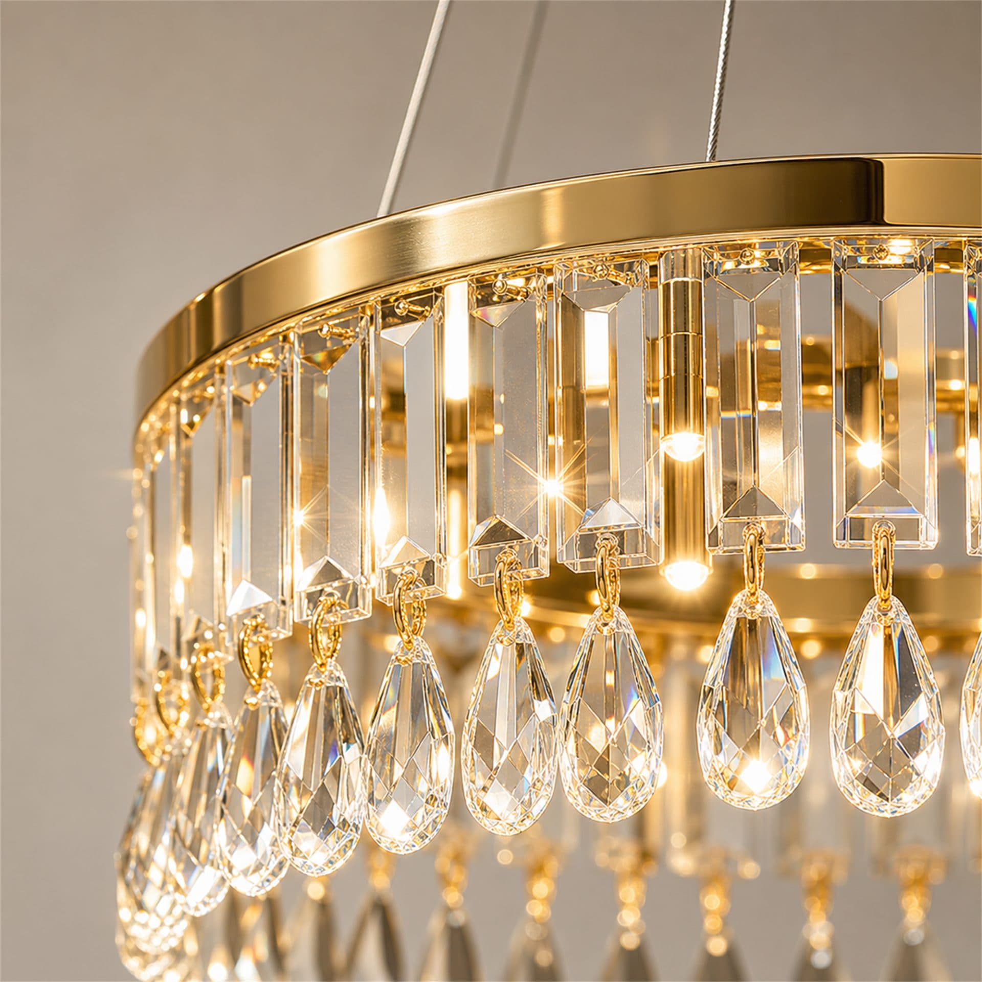 Candelabru Flippy Cristal LED Suspendat 36W 40cm — imagine 1