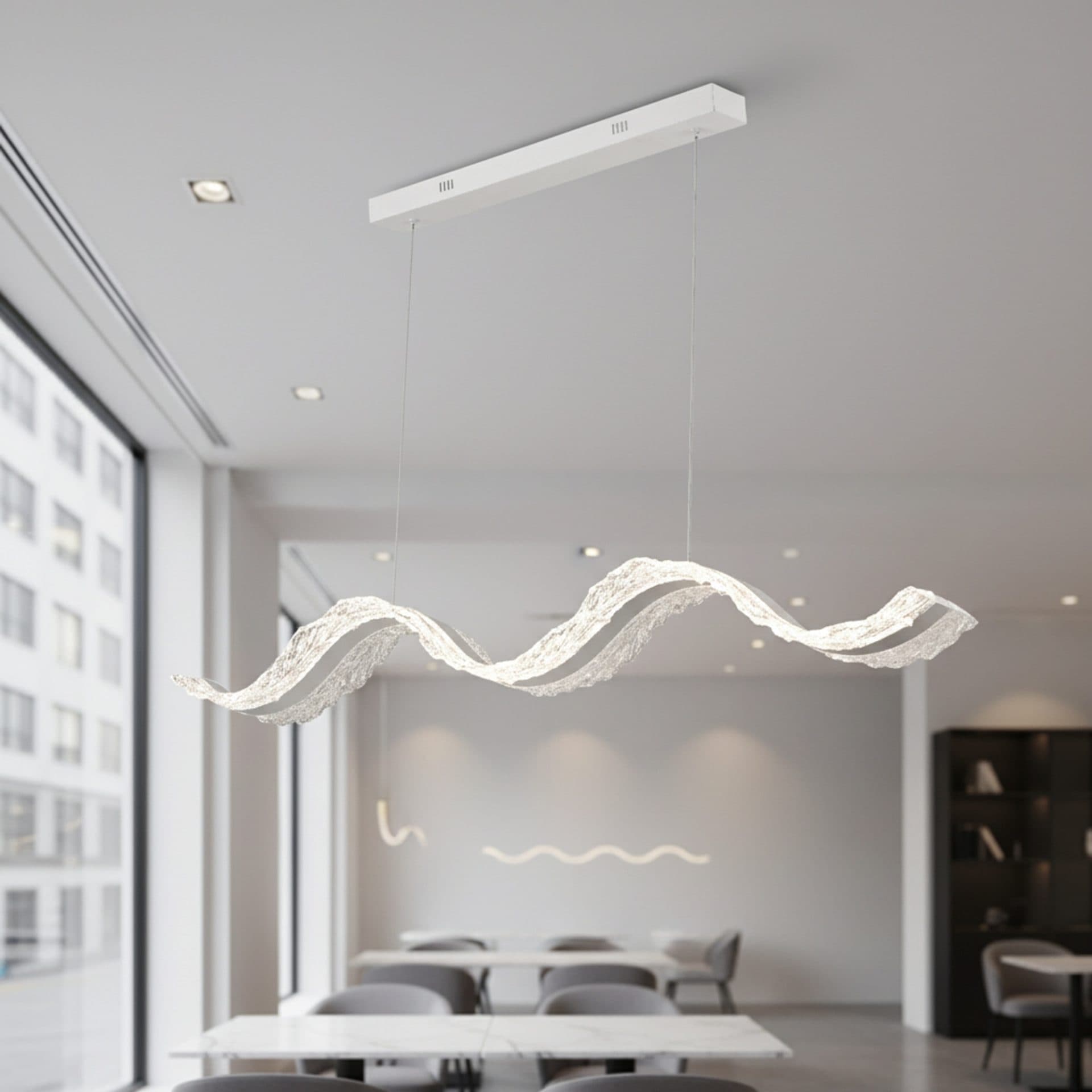 Lustra LED Suspendata Flippy AMI 63W Liniara Auriu — imagine 1