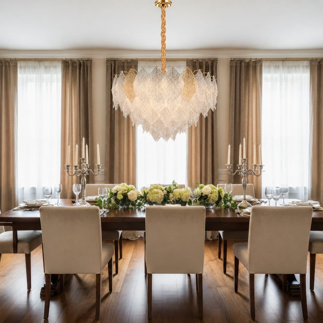 Candelabru Cristal Lace Regalis Flippy 21xE14 Diametru 80 cm Inaltime 49 cm Auriu Lucios — imagine 8