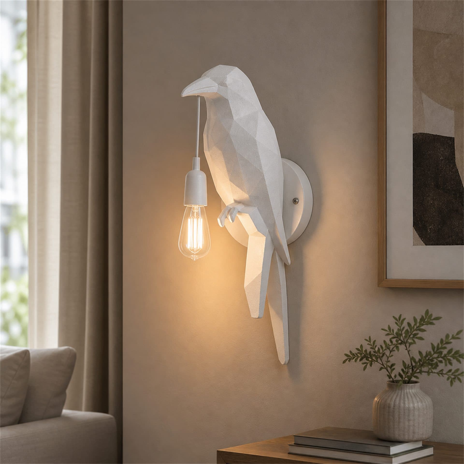 Aplica LED Decorativa Flippy CORVUS Alb 40x18cm — imagine 6