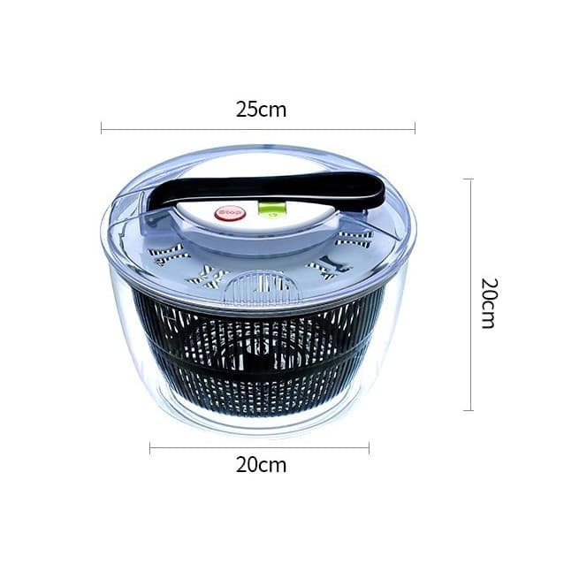 Uscator manual salata si verdeturi Flippy, plastic, 5L, negru — imagine 2