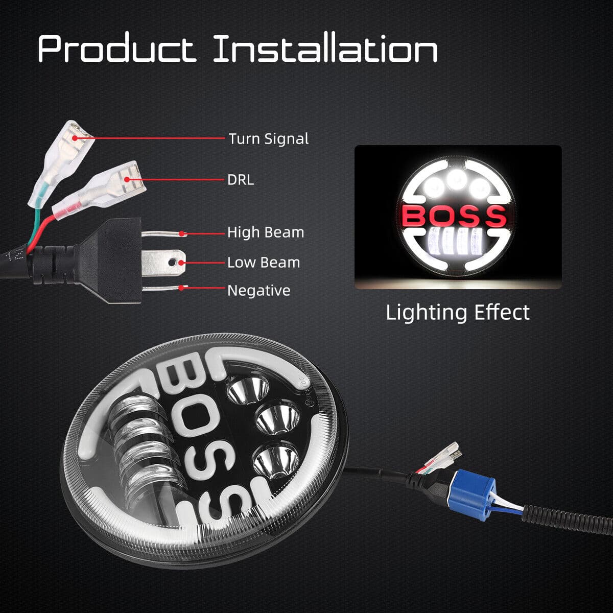 Lampa suplimentara LED AMIO BOSS — imagine 2