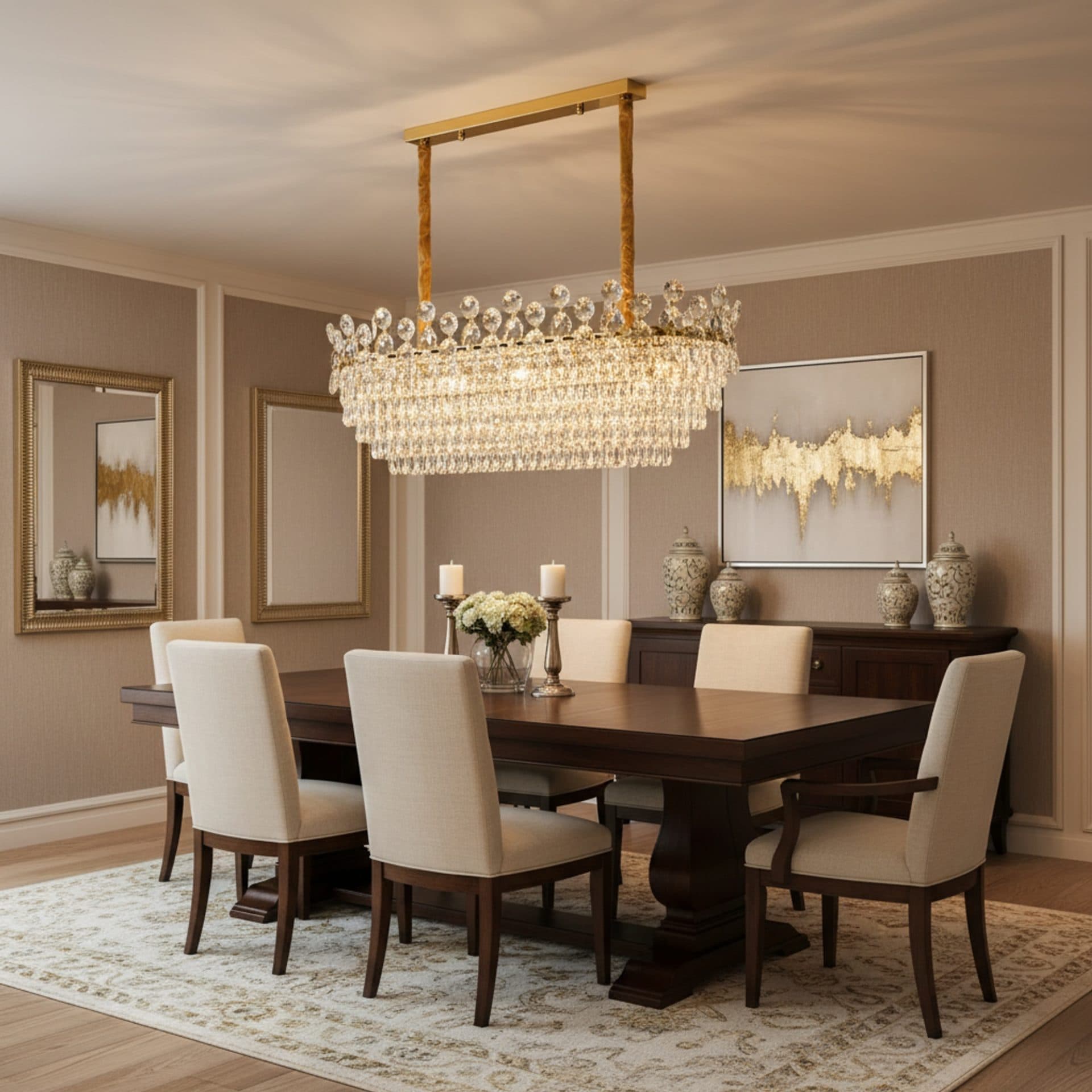 Candelabru Cristal 10x E14 Auriu Lucios Flippy — imagine 1