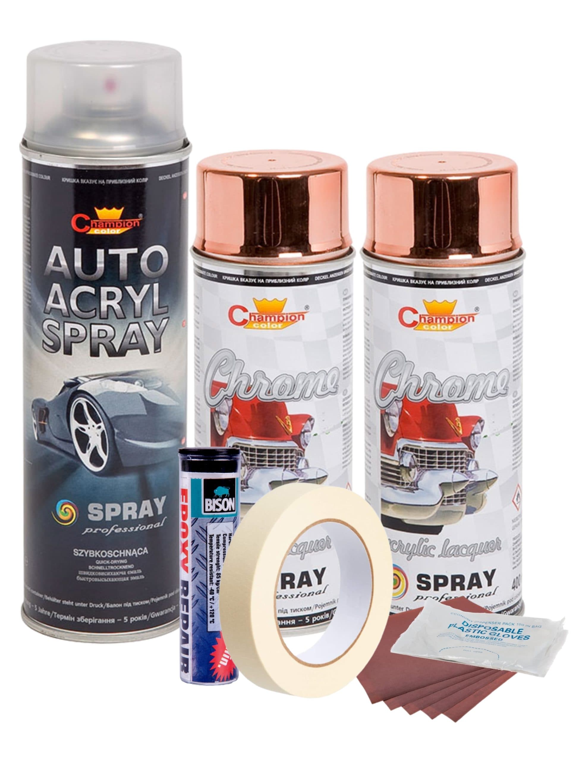 Kit reparatie si vopsire jante AVEX.ro Culoare Cupru Metalic — imagine 1