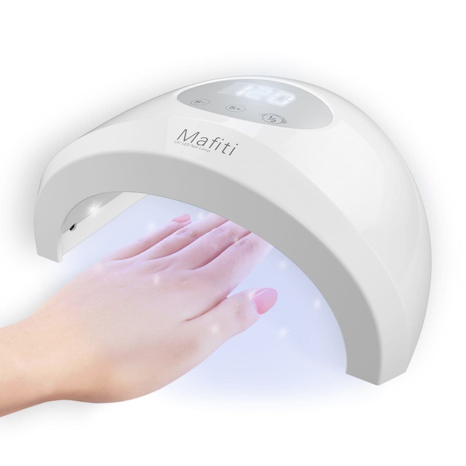 Lampa UV LED 48W pentru manichiura cu temporizator 4 optiuni si senzor infrarosu Mafiti — imagine 1
