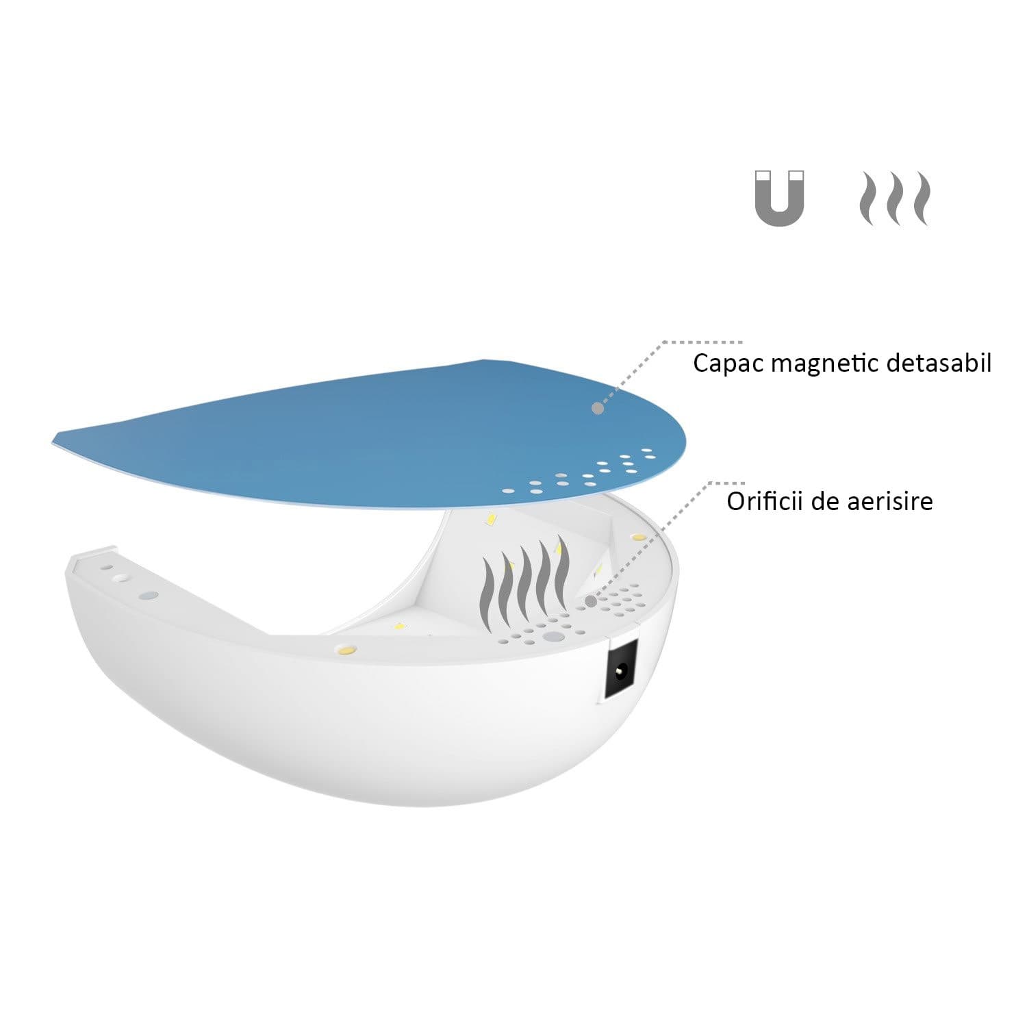 Lampa UV LED 48W pentru manichiura cu temporizator 4 optiuni si senzor infrarosu Mafiti — imagine 3