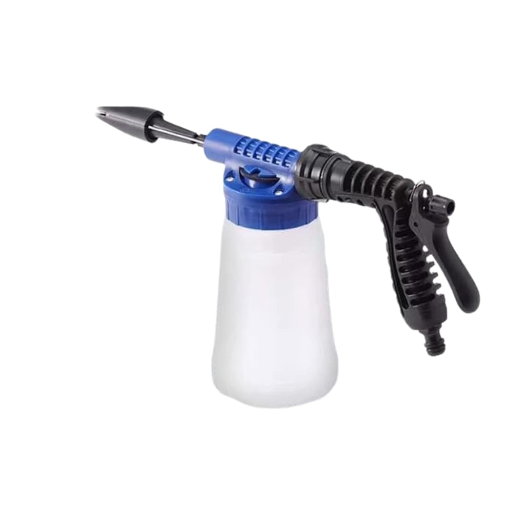 Pistol de spalat masina Macvi cu recipient pentru solutie, presiune reglabila, conector rapid — imagine 1