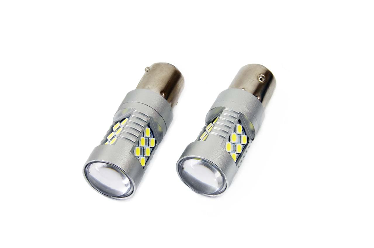 Set becuri auto LED CANBUS compatibil P21W BA15S 6.2W Alb 12/24V AMIO — imagine 1