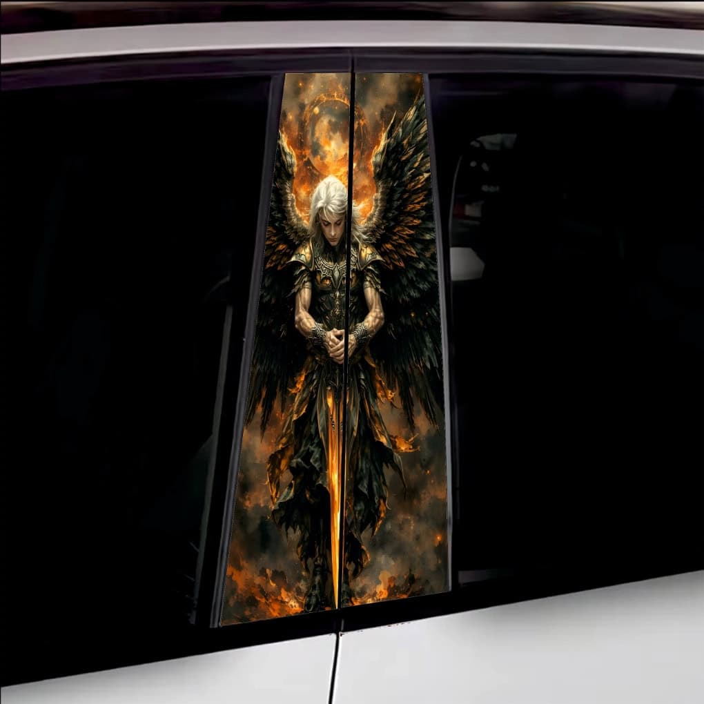 Set de stickere decorative autoadezive pentru stalpii usilor — imagine 1