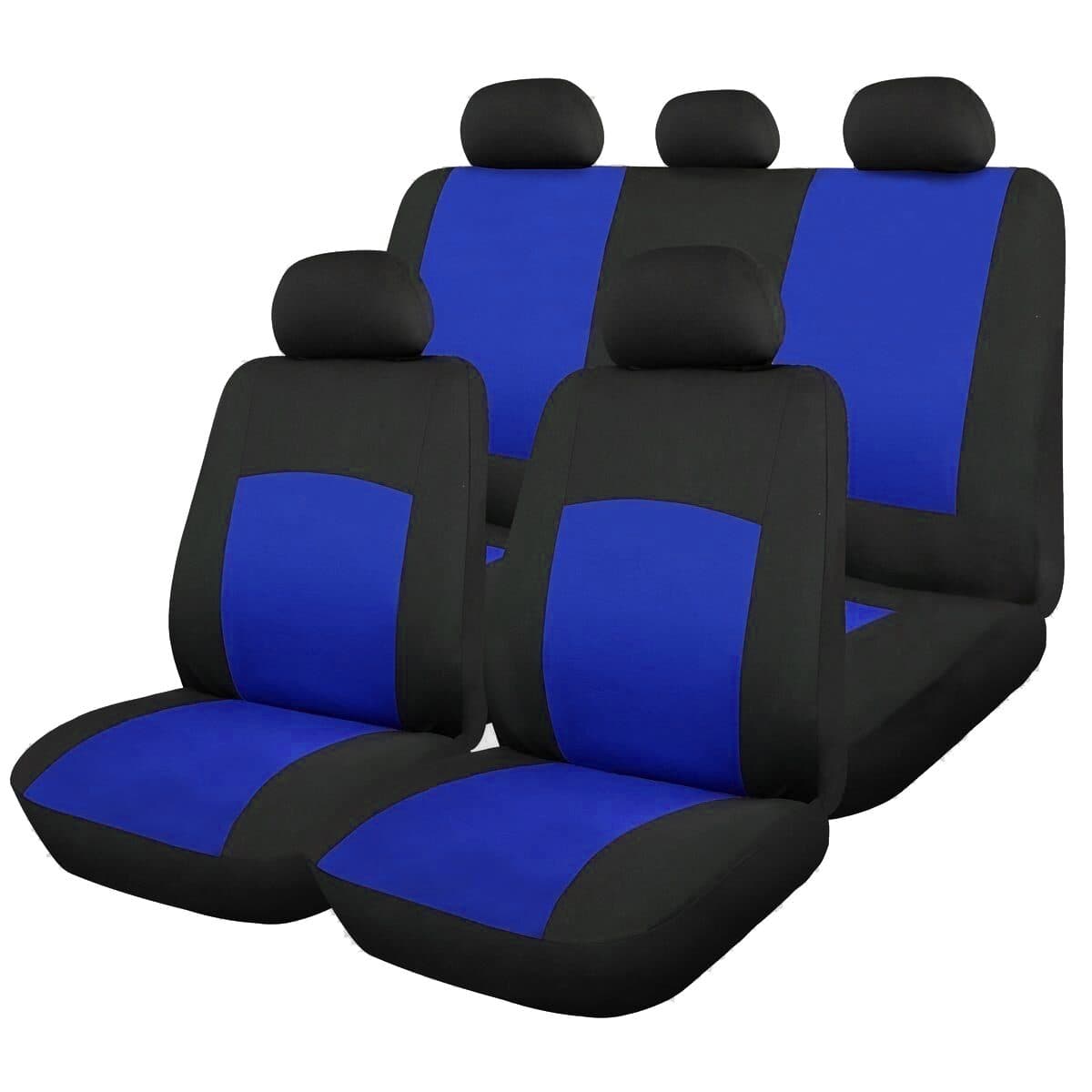 Huse scaun auto 9 piese universale Albastru-Negru — imagine 1