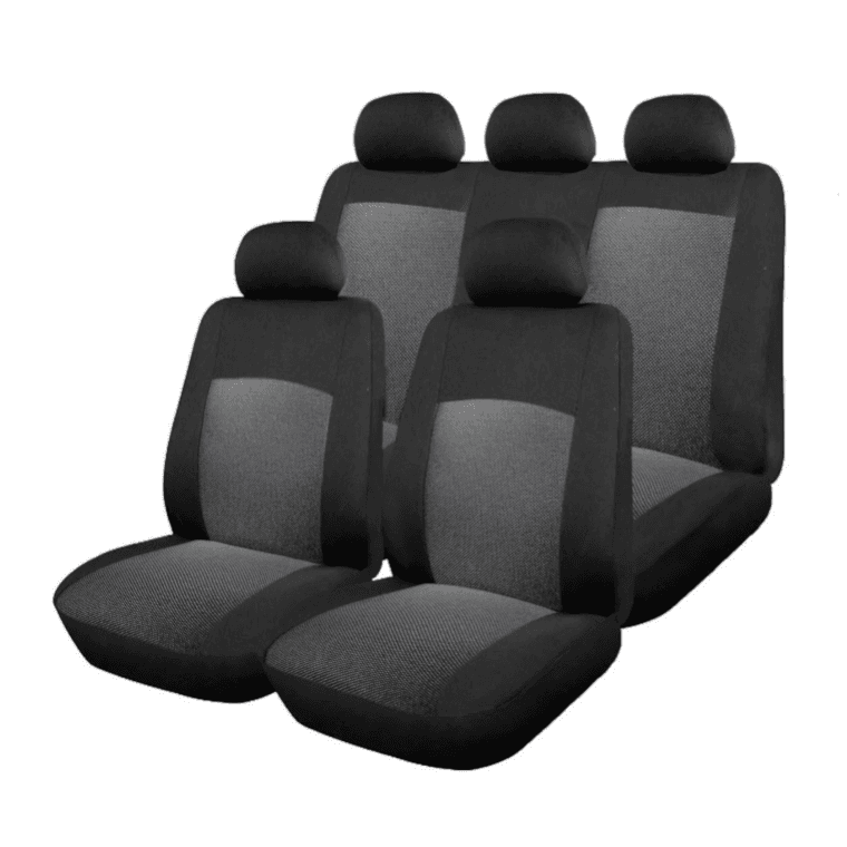Huse scaun auto 9 piese universale Gri-Negru — imagine 1