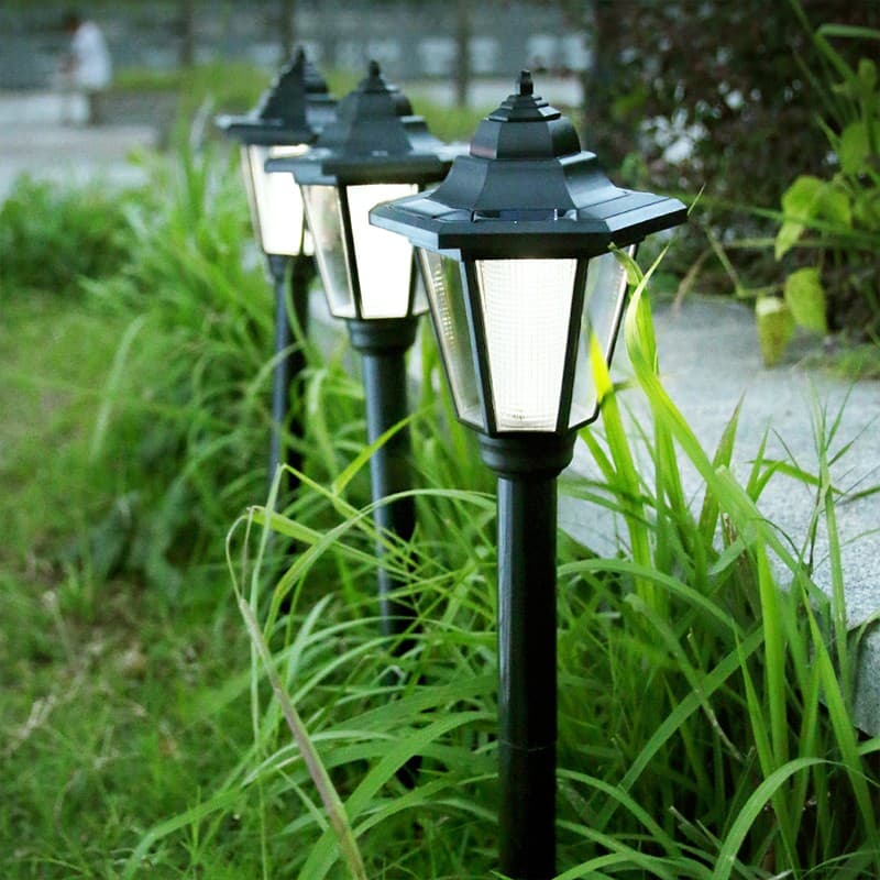Lampa solara hexagonala Flippy Alb rece — imagine 1